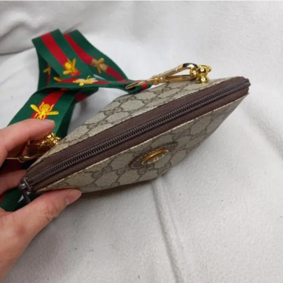 Authentic Vintage Gucci GG Monogram Supreme Web Clutch Fanny Bum Waist Belt Bag - Picture 9 of 11